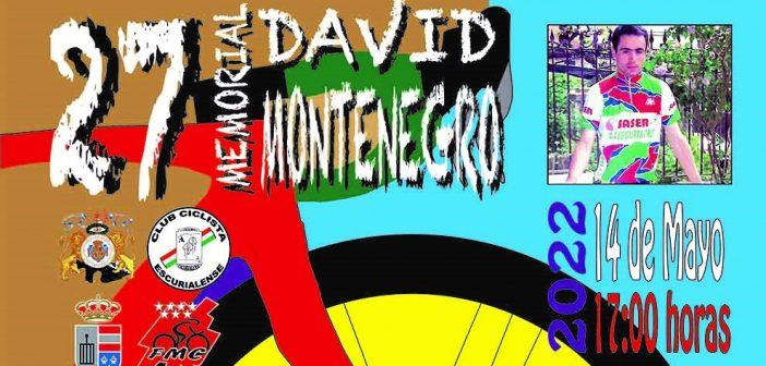 Celebramos en San Lorenzo de El Escorial una nueva edición del Memorial David Montenegro de ciclismo máster, puntuable para la Copa de España, el próximo sábado 14 de mayo